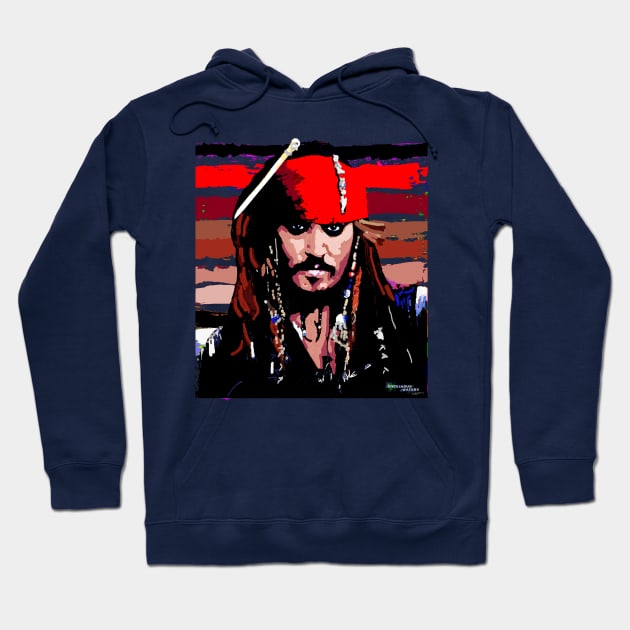 johnny Depp stripes GOSH Hoodie by EnceladusWaters